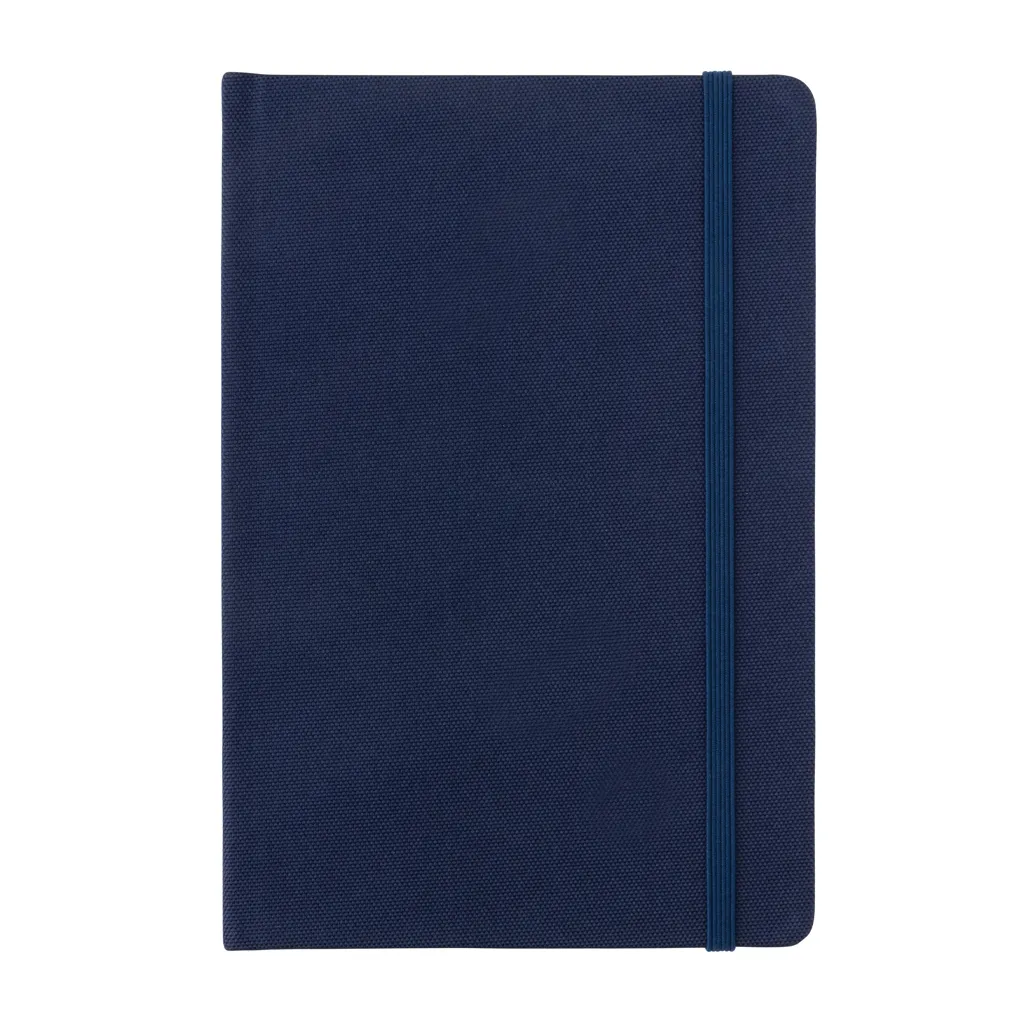 GRS-zertifiziertes rPET-A5-Notizbuch, navy blau – Bild 4
