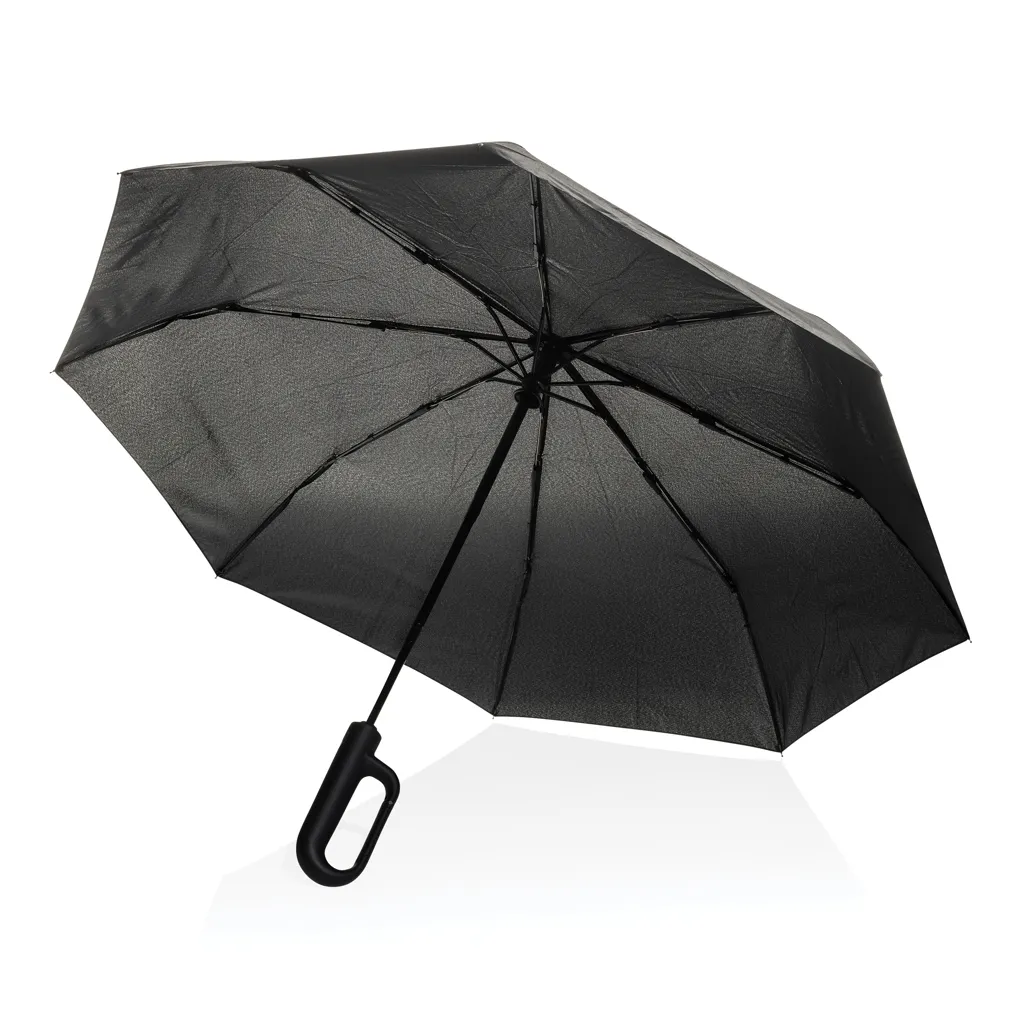 Yara 21“ AWARE™ rPET Regenschirm mit Karabiner