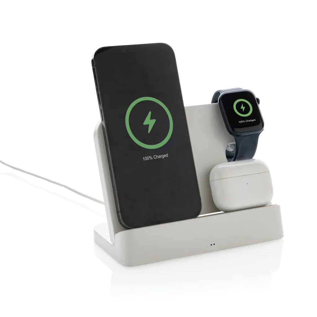 Joltz dual 15W-Ladegerät aus RCS rec. ABS mit iWatch-Slot, weiß – Bild 2