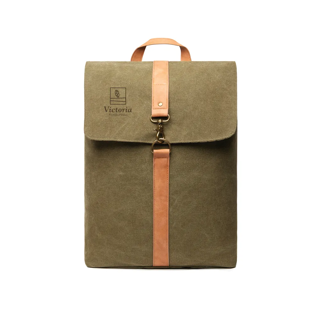 VINGA Bosler Rucksack aus GRS recyceltem Canvas, grün – Bild 4