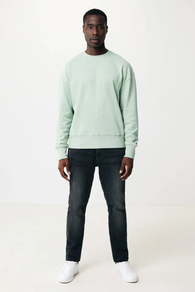 IQONIQ Kruger Relax-Rundhals-Sweater aus recycelt. Baumwolle, Iceberg green – Bild 6