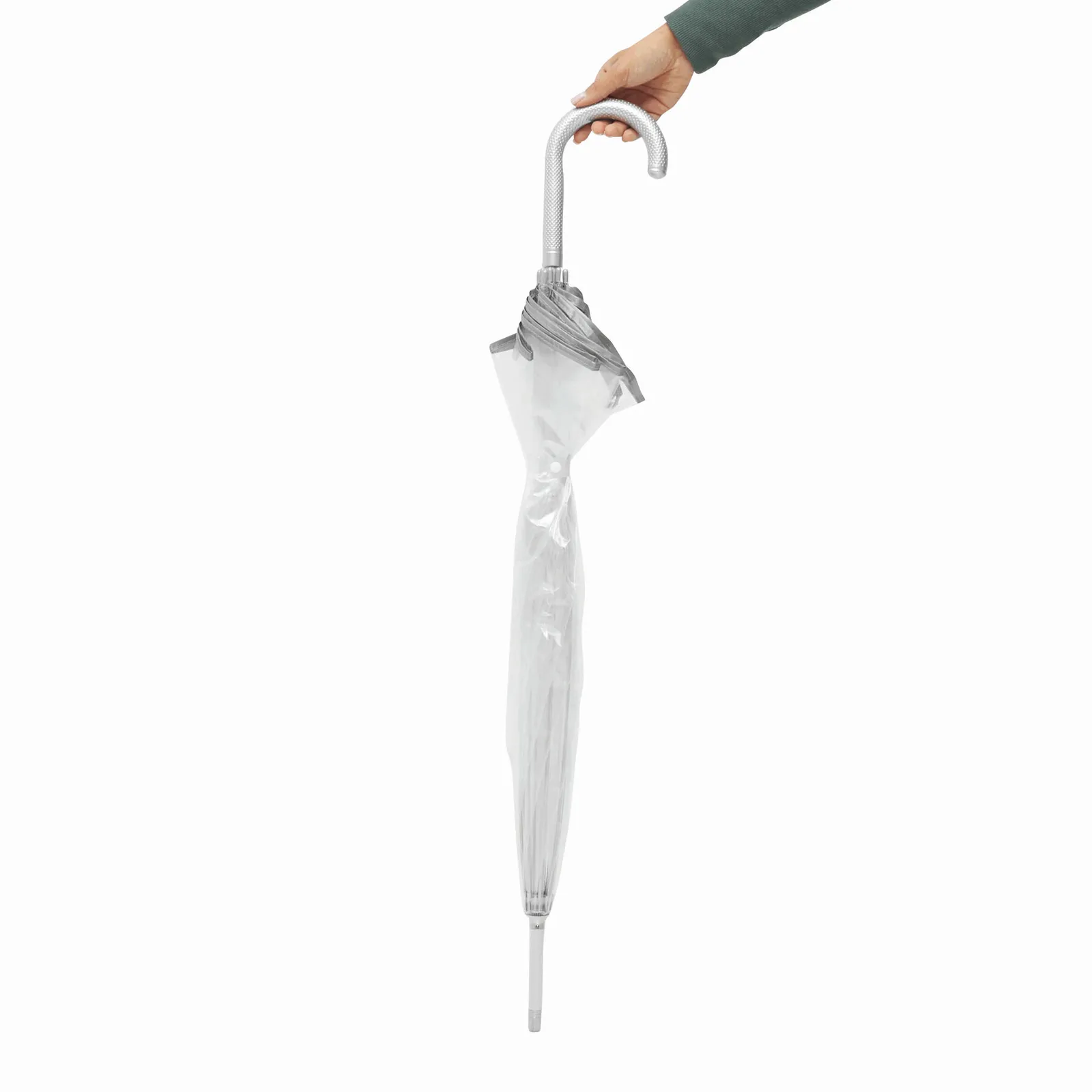 PANORAMIX Umbrella, Transparenter Aluminium-Stockschirm silber, transparent, silber, transparent – Bild 10