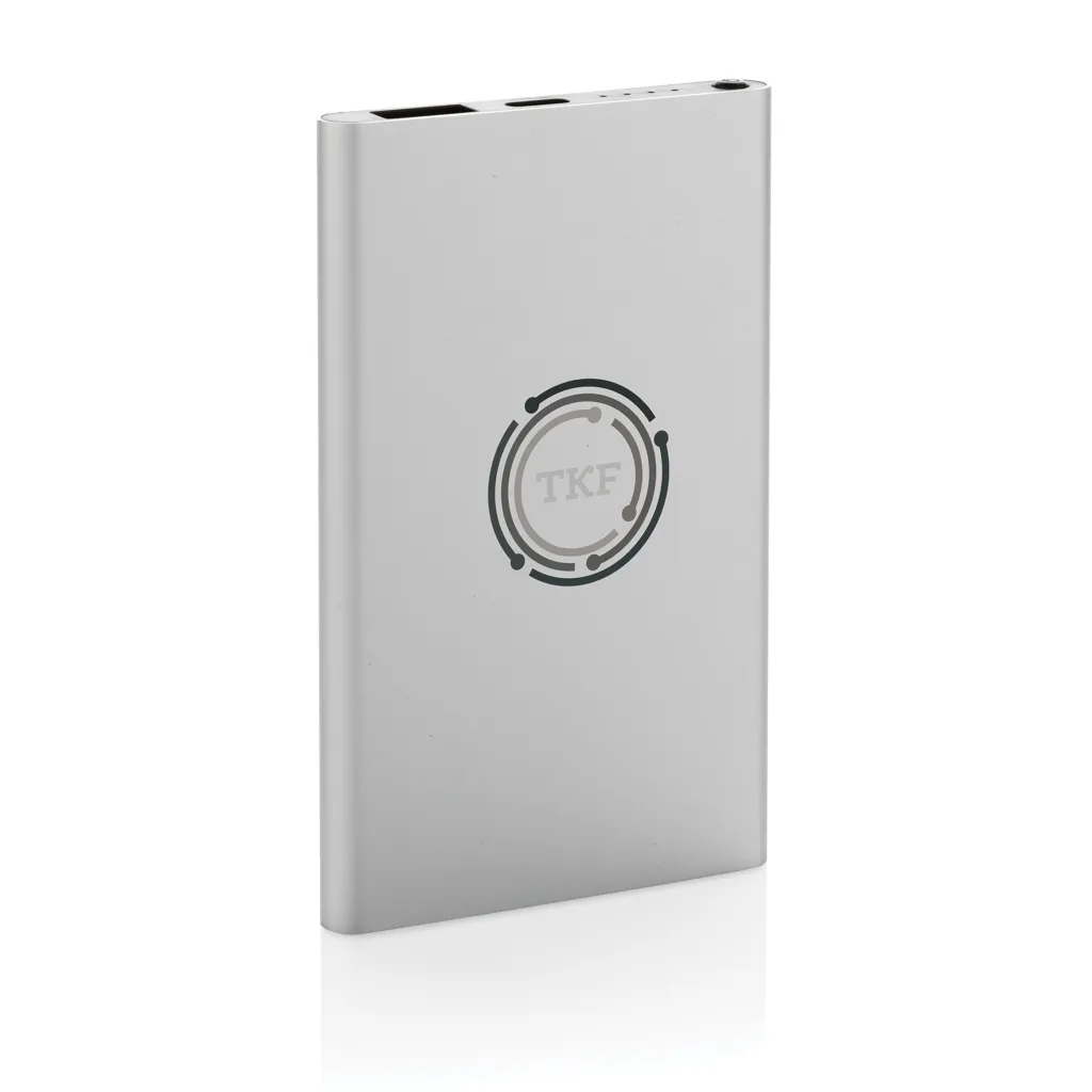 4.000mAh Type-C Powerbank aus RCS recyeltem ABS & Aluminium, silber – Bild 5