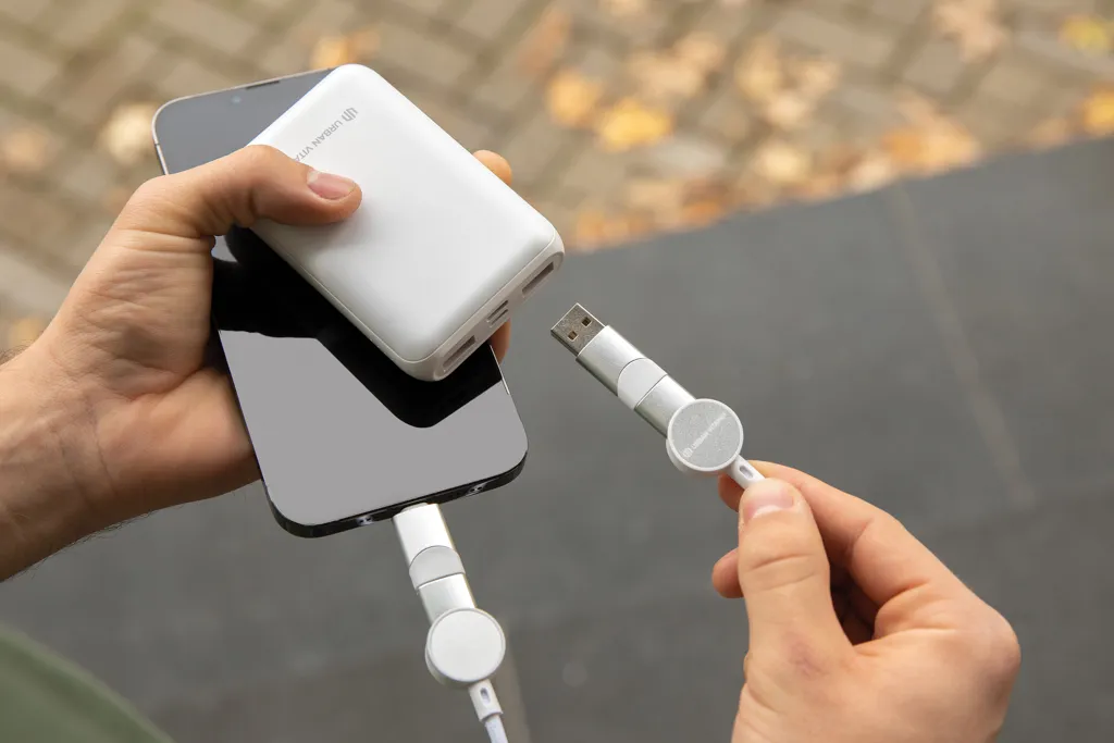 Oakland RCS rKunststoff 1,2m 6-in-1 Fast-Charging 45W Kabel, weiß – Bild 6