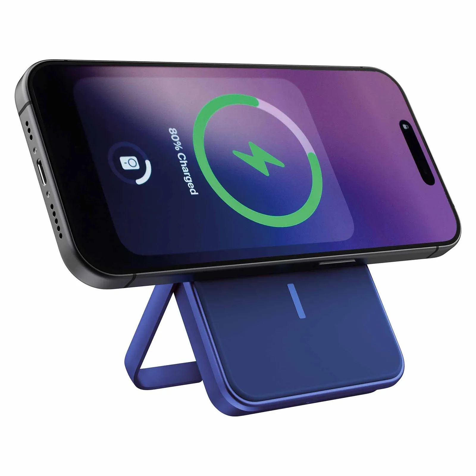 Fresh 'n Rebel Magnetische kabellose Powerbank 5000 mAh, Reinblau – Bild 3