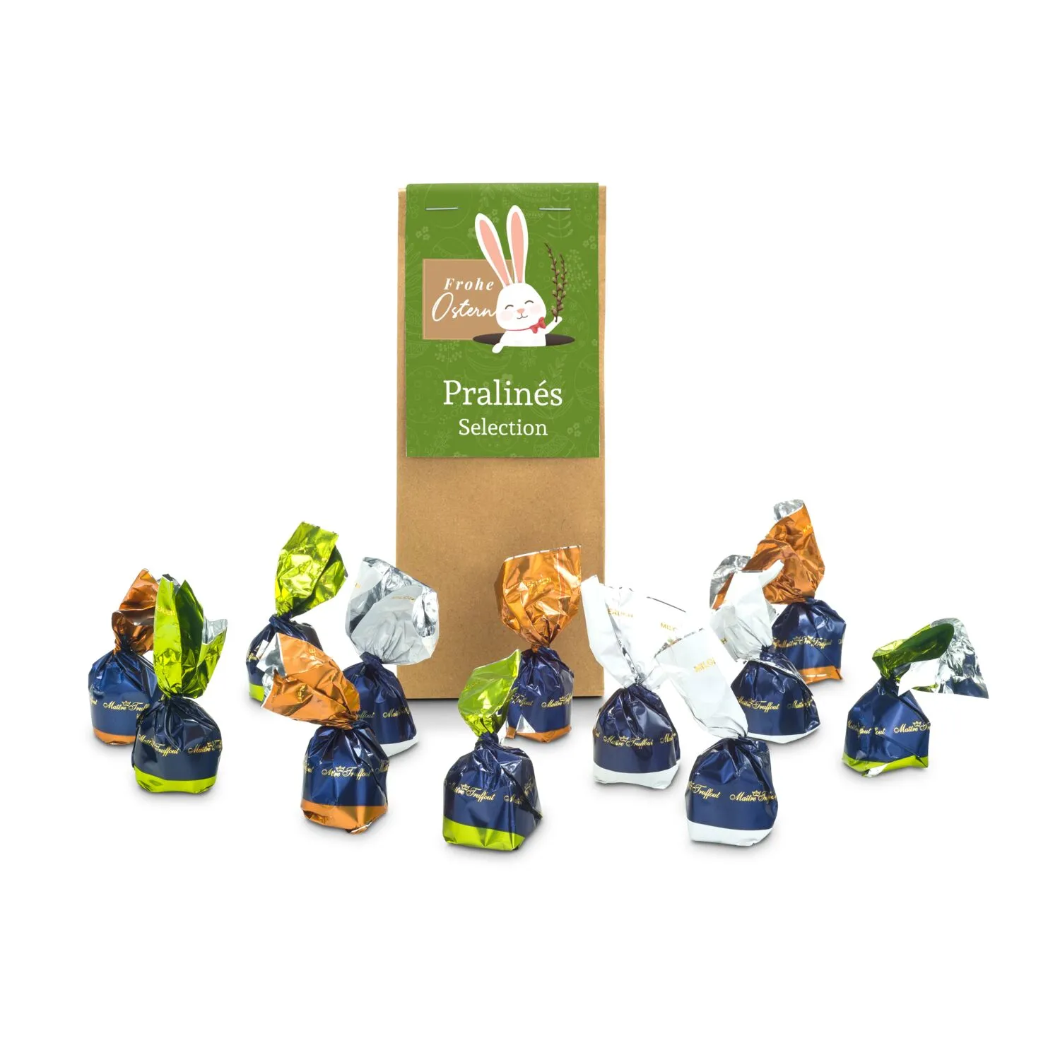 Geschenkset / Präsenteset: Pralinés Selection Ostern, braun – Bild 3