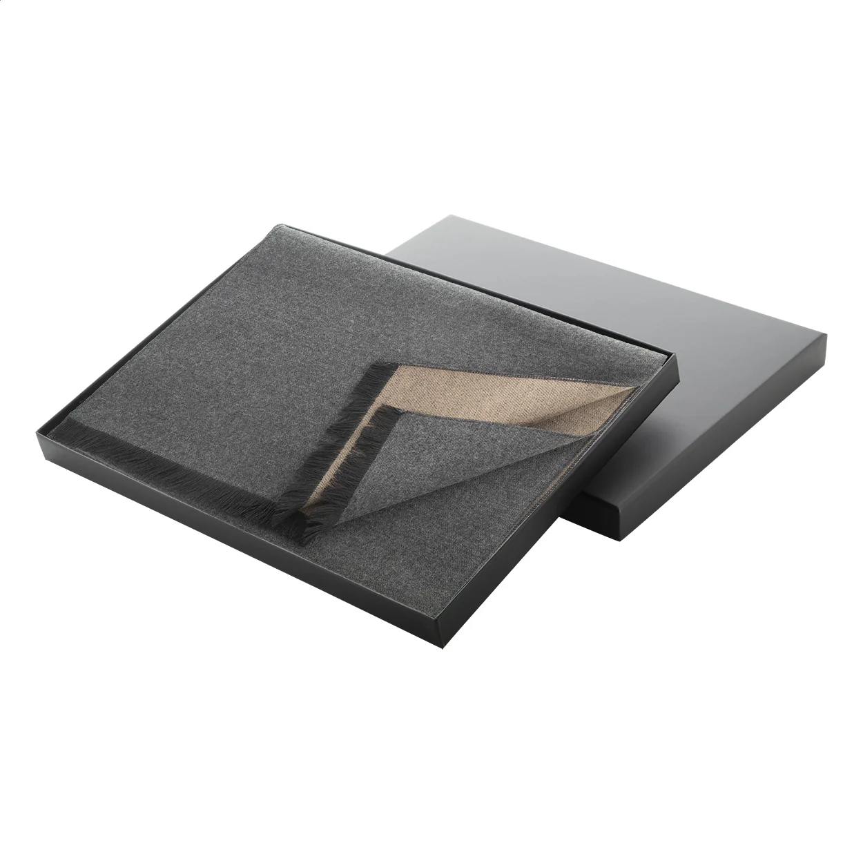 Herrenschal Chamonix, beige, grau – Bild 3