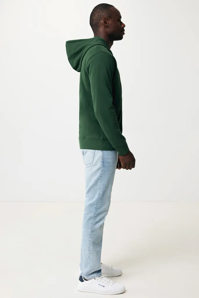 IQONIQ Abisko Zip-Kapuzenpullover aus recycelter Baumwolle, forest green – Bild 5