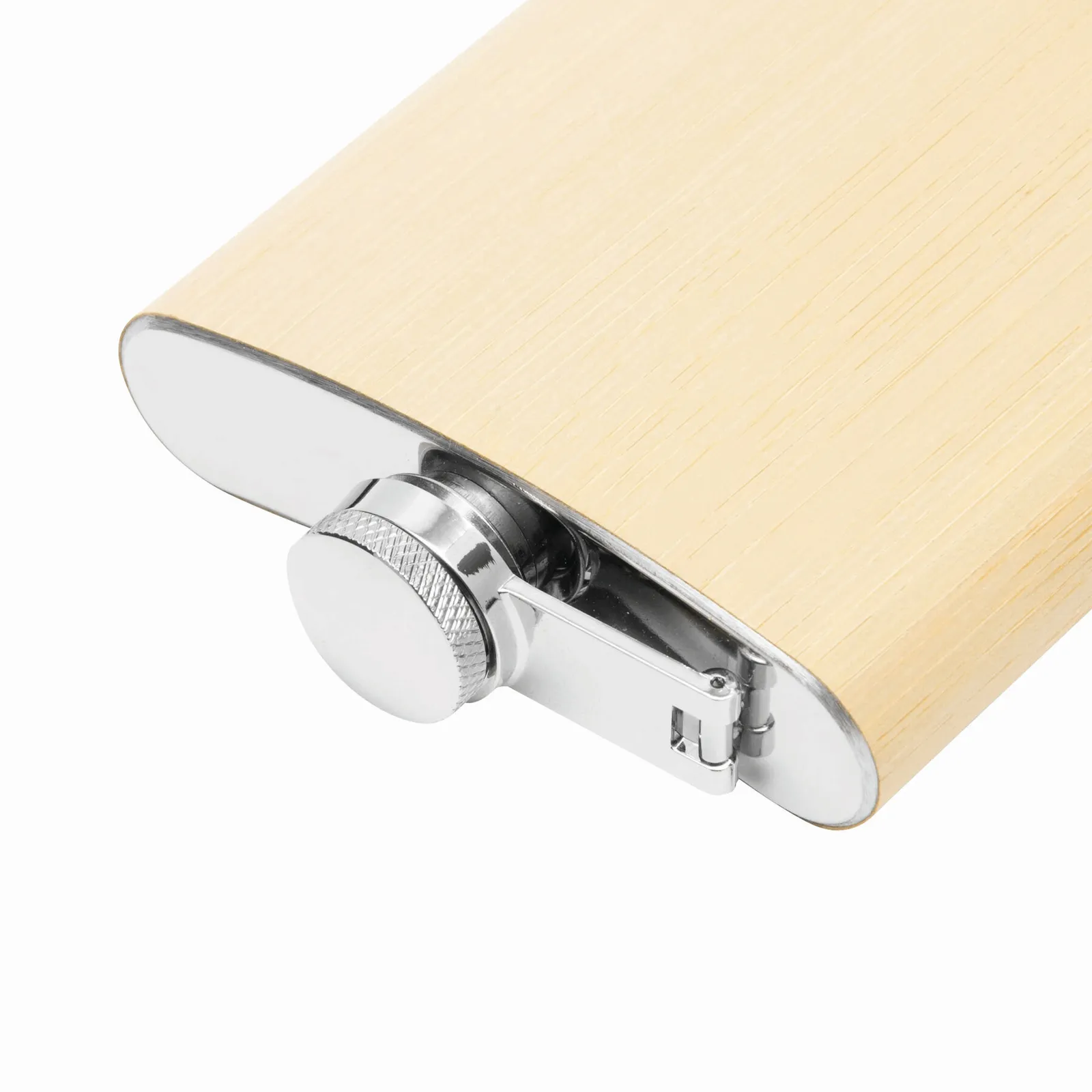 BAMBOO STYLE - Flachmann braun, silber, braun, silber – Bild 6