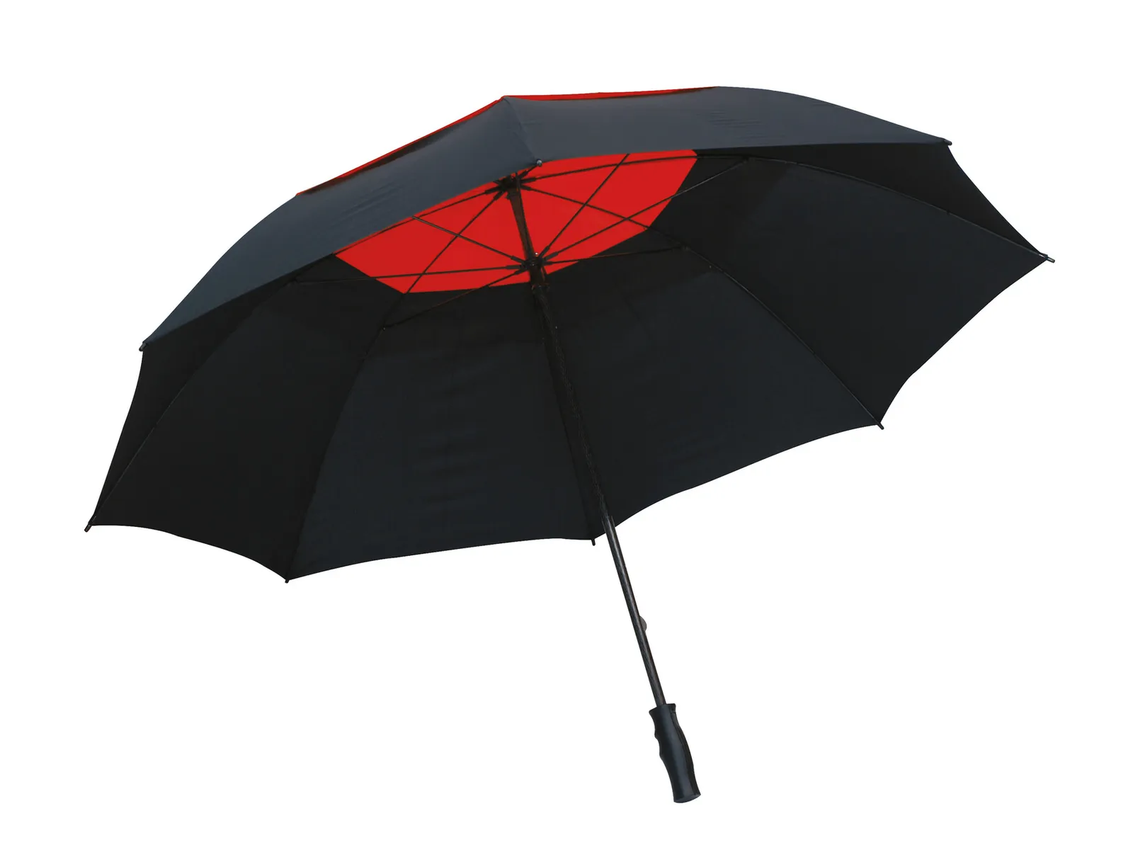 MONSUN - Fiberglas-Golfschirm rot, schwarz, rot, schwarz – Bild 6