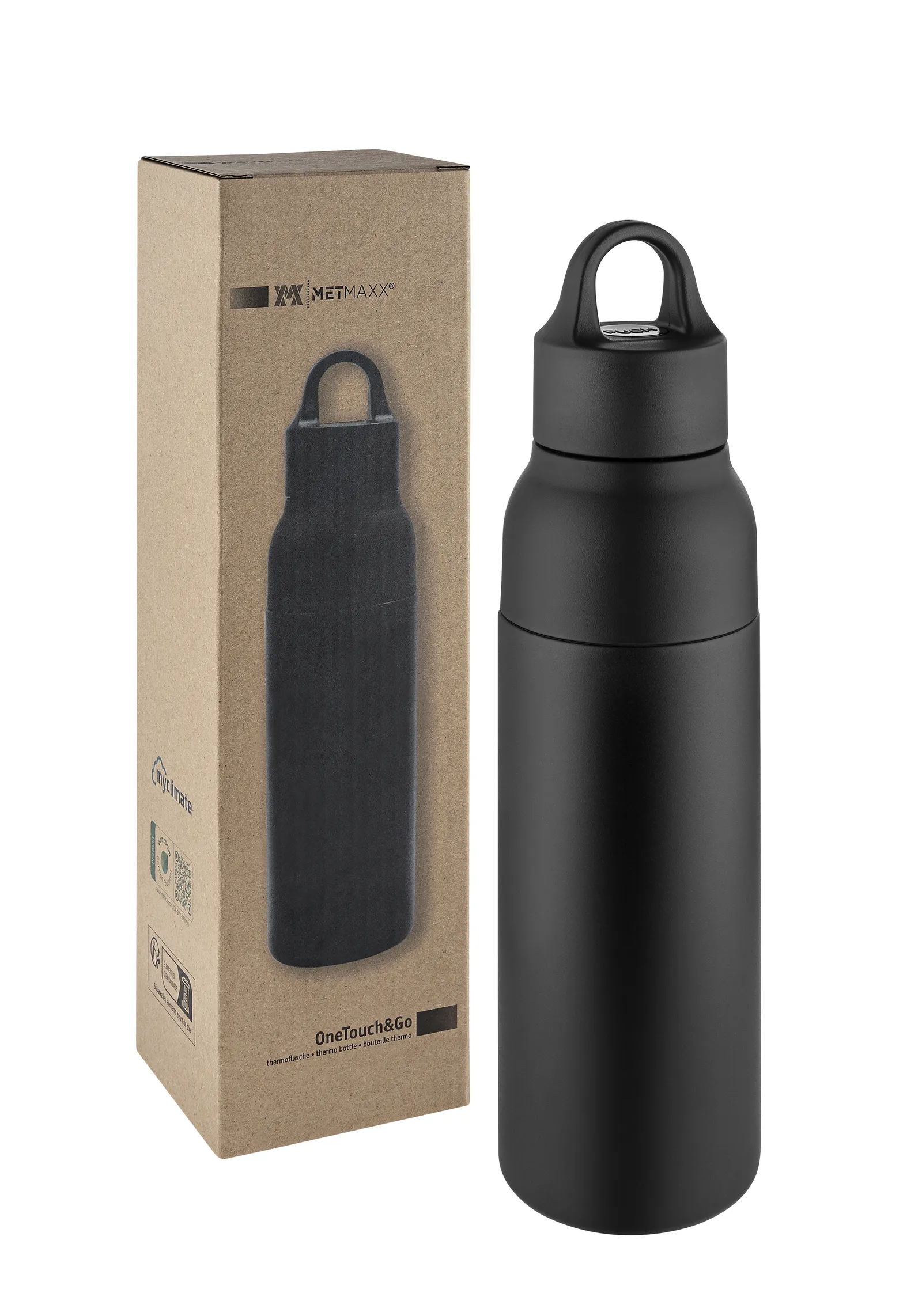 Thermoflasche "OneTouch&Go" schwarz, schwarz – Bild 5