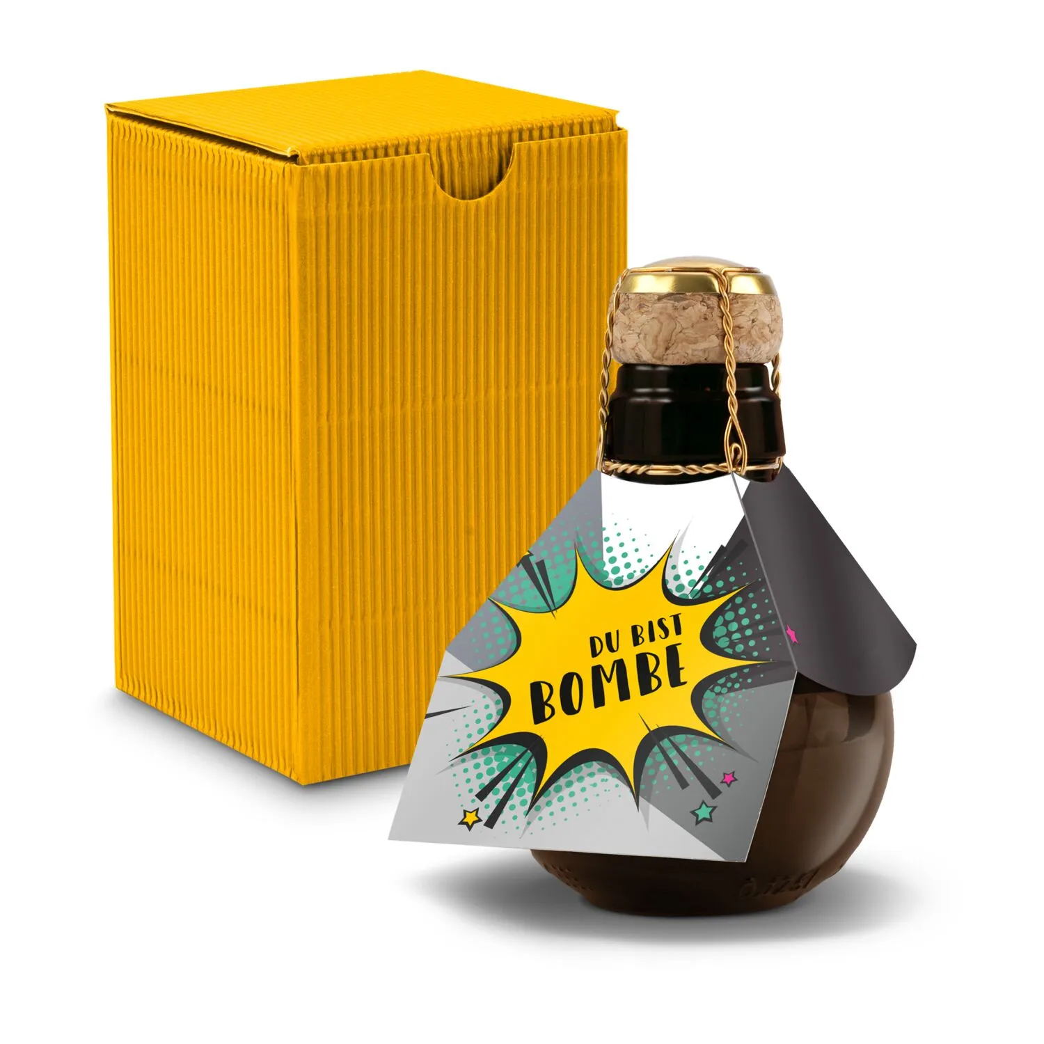 Kleinste Sektflasche der Welt! Du bist Bombe - Inklusive Geschenkkarton, 125 ml