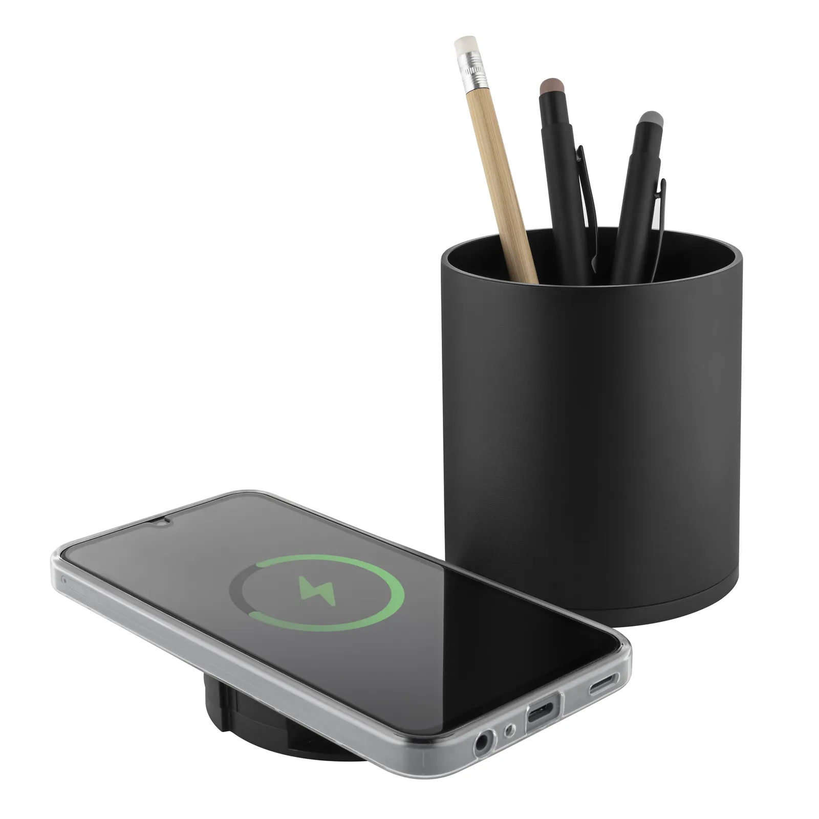 Stifteköcher "FutureChargeDeskHub", schwarz – Bild 2