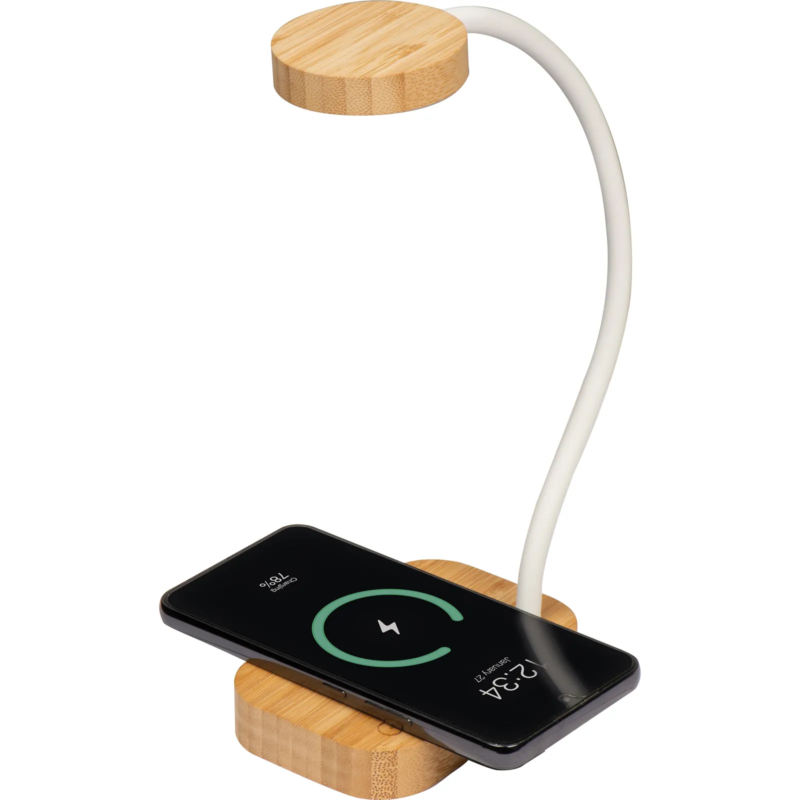 Lampe mit Induktionsladegerät Tomsk, beige – Bild 3