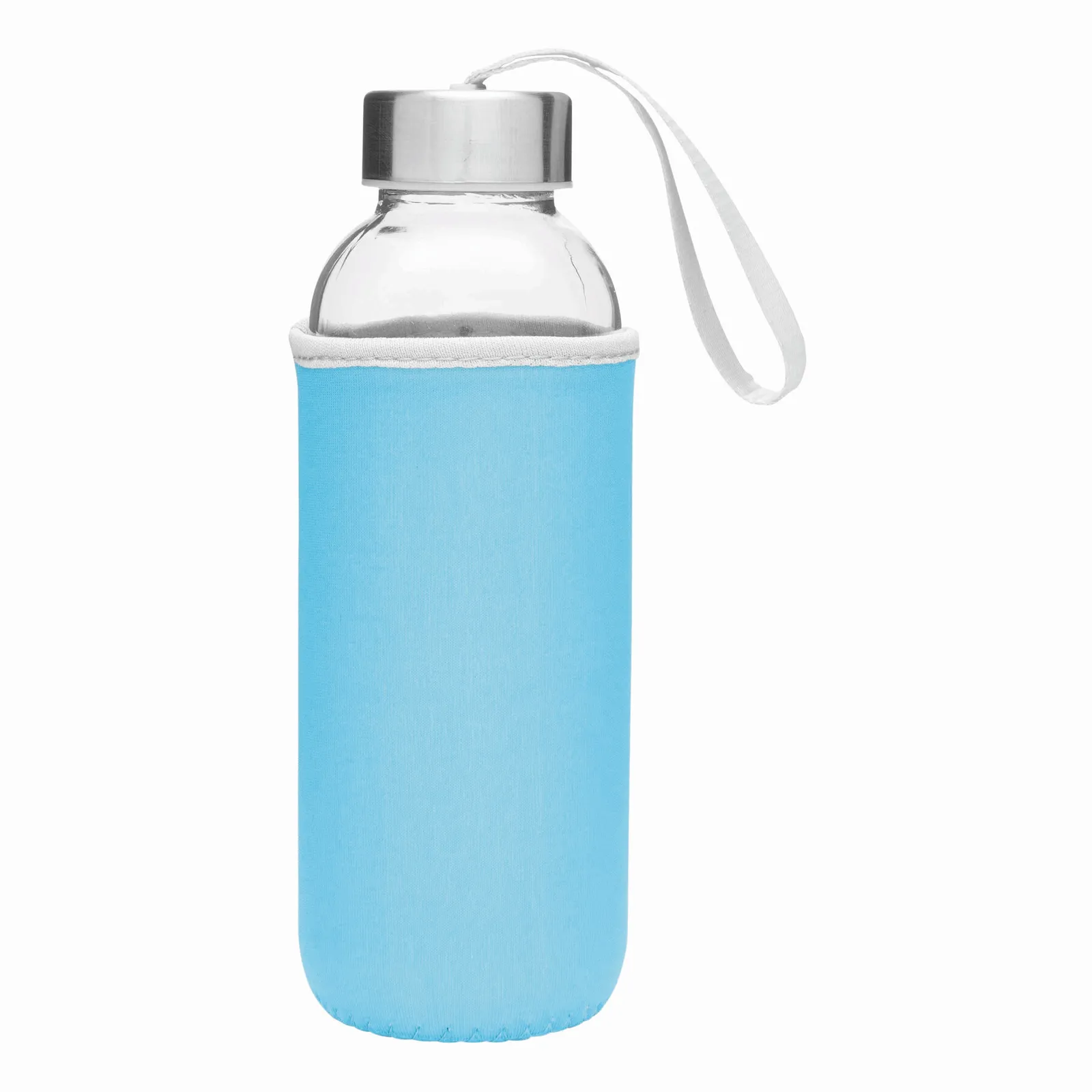 TAKE WELL - Glas-Flasche, himmelblau, transparent – Bild 2