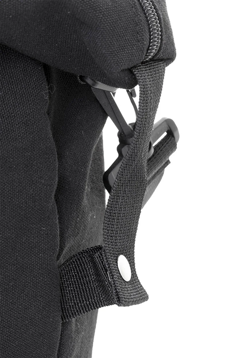 Recycelten Canvas Reisetasche Rebyss Travel, schwarz – Bild 5