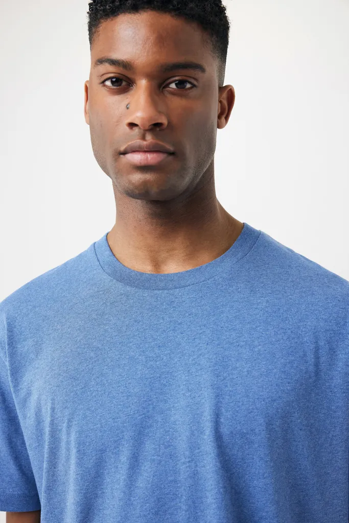 IQONIQ Teide T-Shirt aus recycelter Baumwolle, heather blue – Bild 7