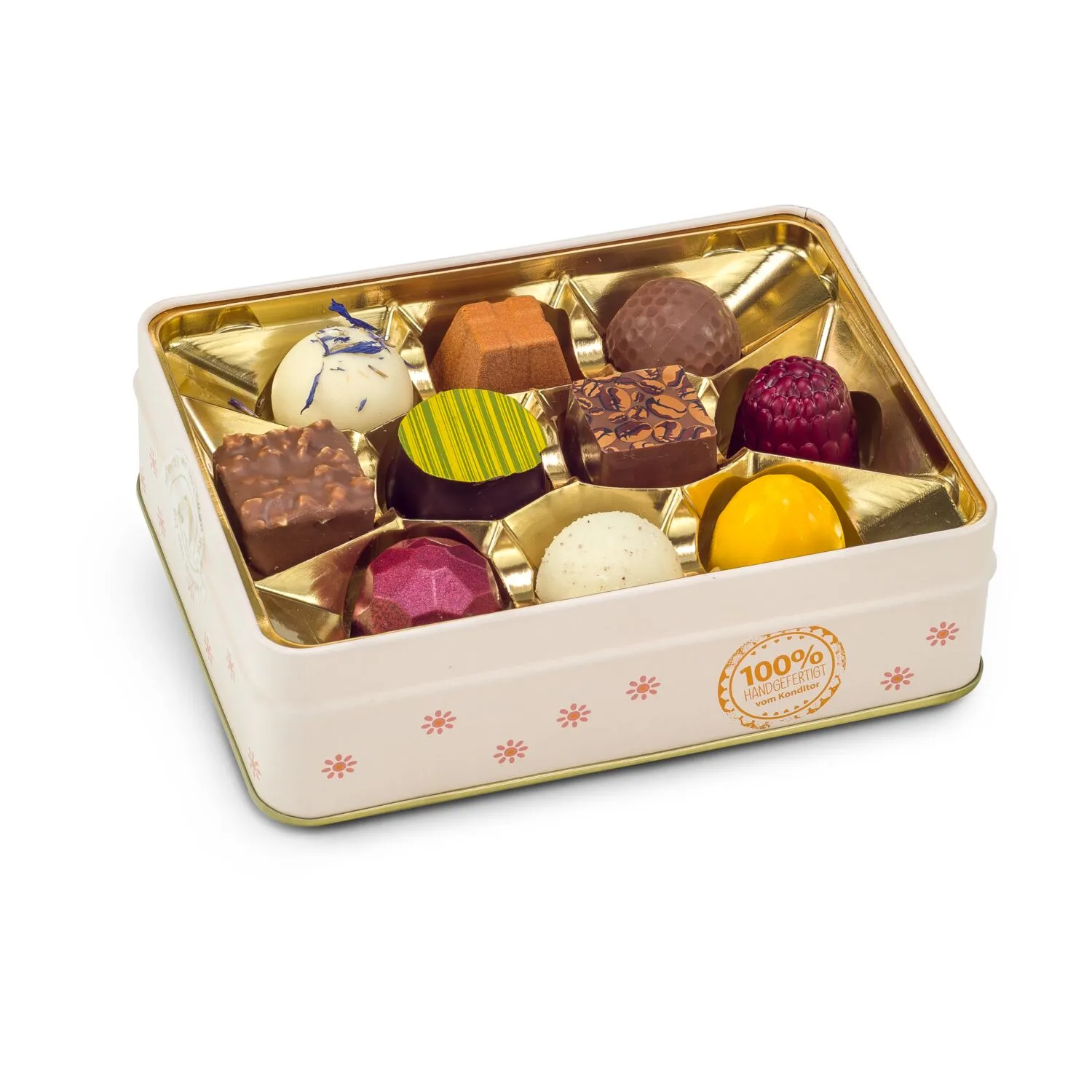Geschenkartikel / Präsentartikel: Frohe Ostern - Pralinendose mit 125 g, grün – Bild 4