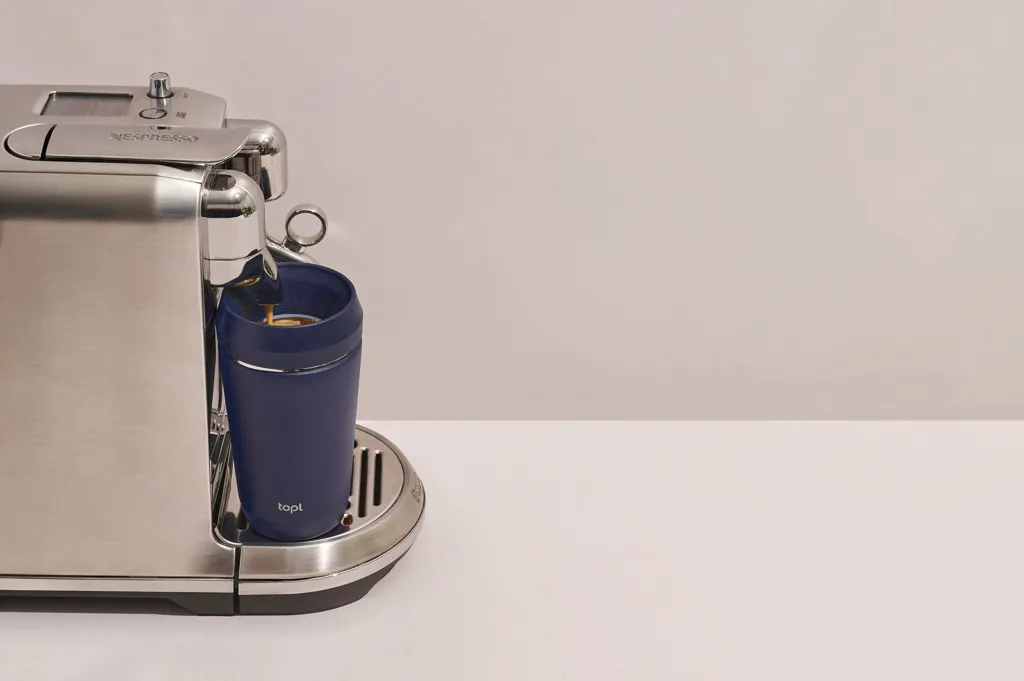 Topl-Trinkbecher aus rec. Stahl mit 360-Grad-Deckel 354ml, navy blau – Bild 7