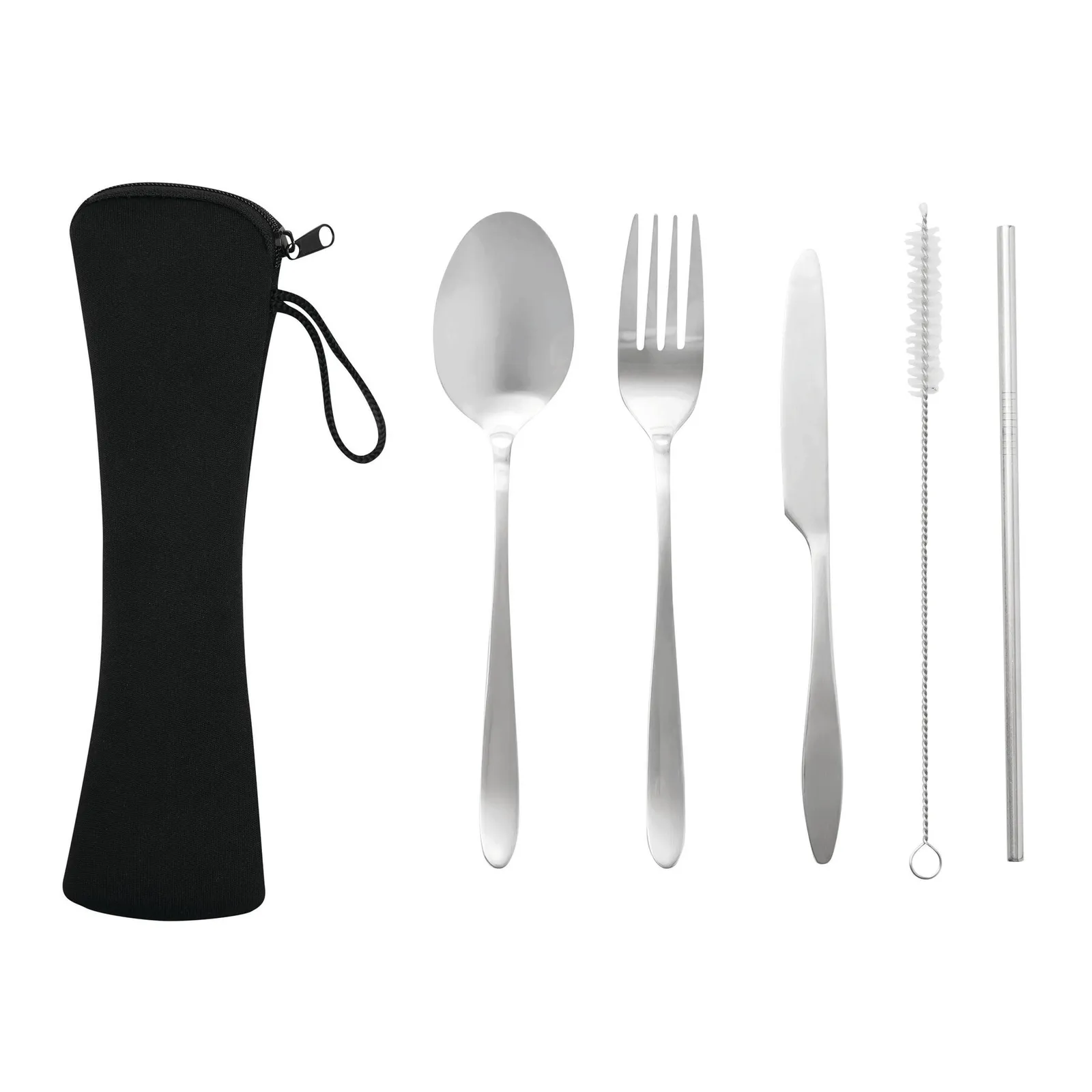 STELLOKIT - Edelstahl-Besteckset, 5-teilig schwarz, silber, schwarz, silber – Bild 2