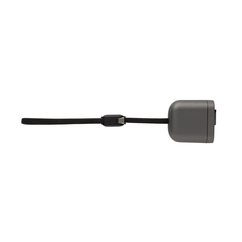 Spira RCS – recyceltes, einziehbares 100W-Schnellladekabel, grau – Bild 3