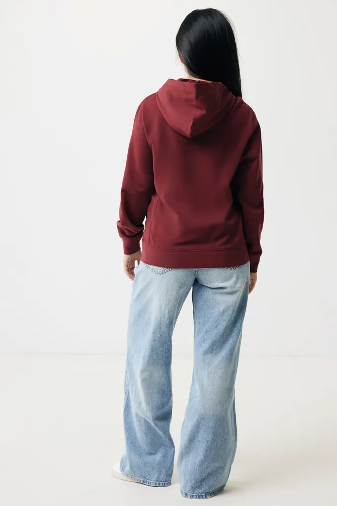 IQONIQ Yengo Hoodie mit Seitentaschen aus rec. Baumwolle, burgunderrot – Bild 7
