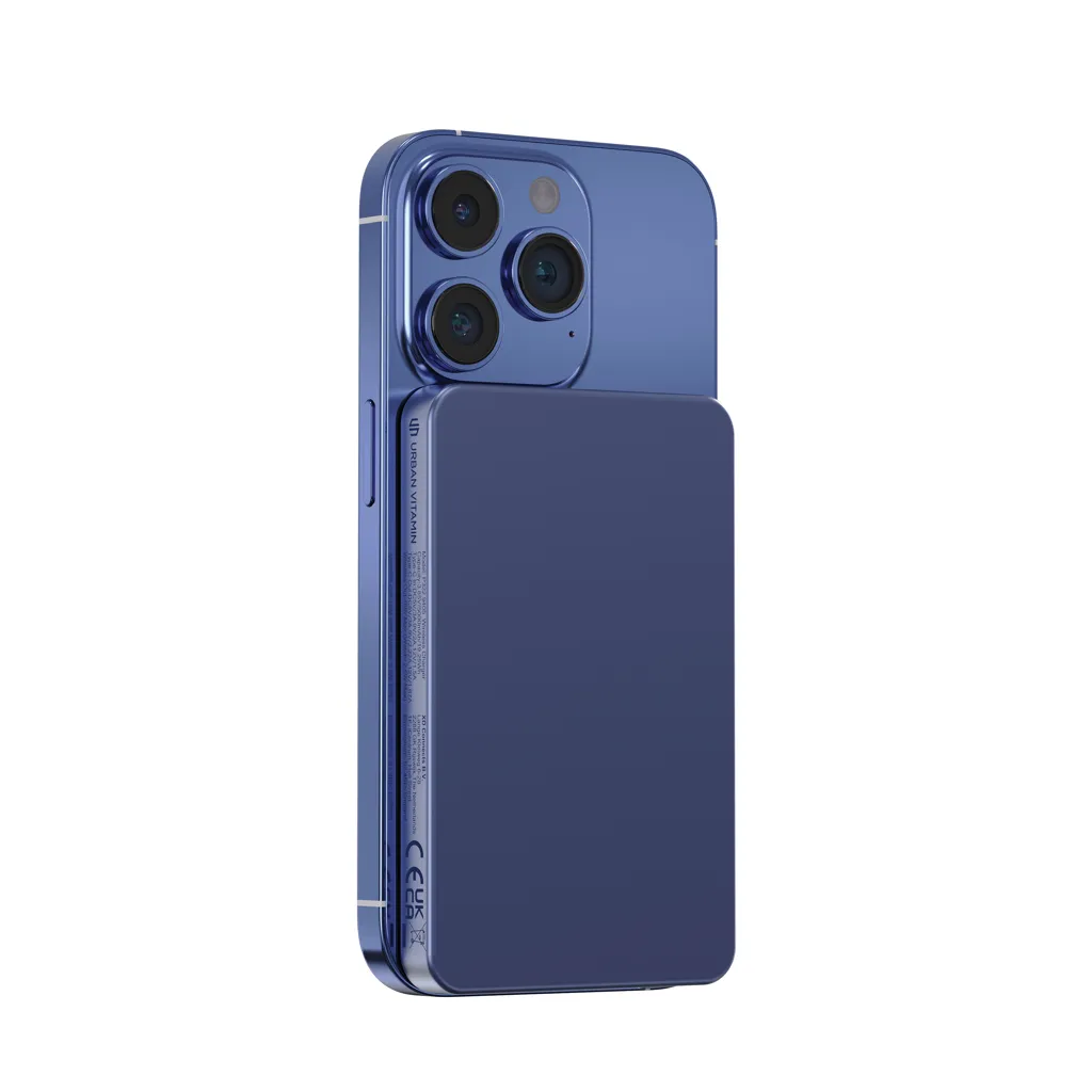 Urban Vitamin Marin 5.000mAh magnet. 15W Wireless Powerbank, blau – Bild 2