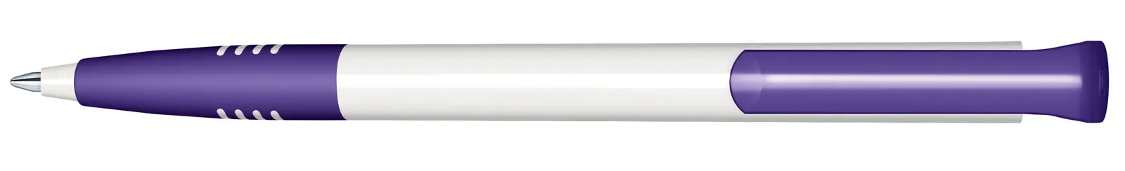 Super Hit Polished Basic SG Druckkugelschreiber, Weiß - Lila 267 – Bild 3