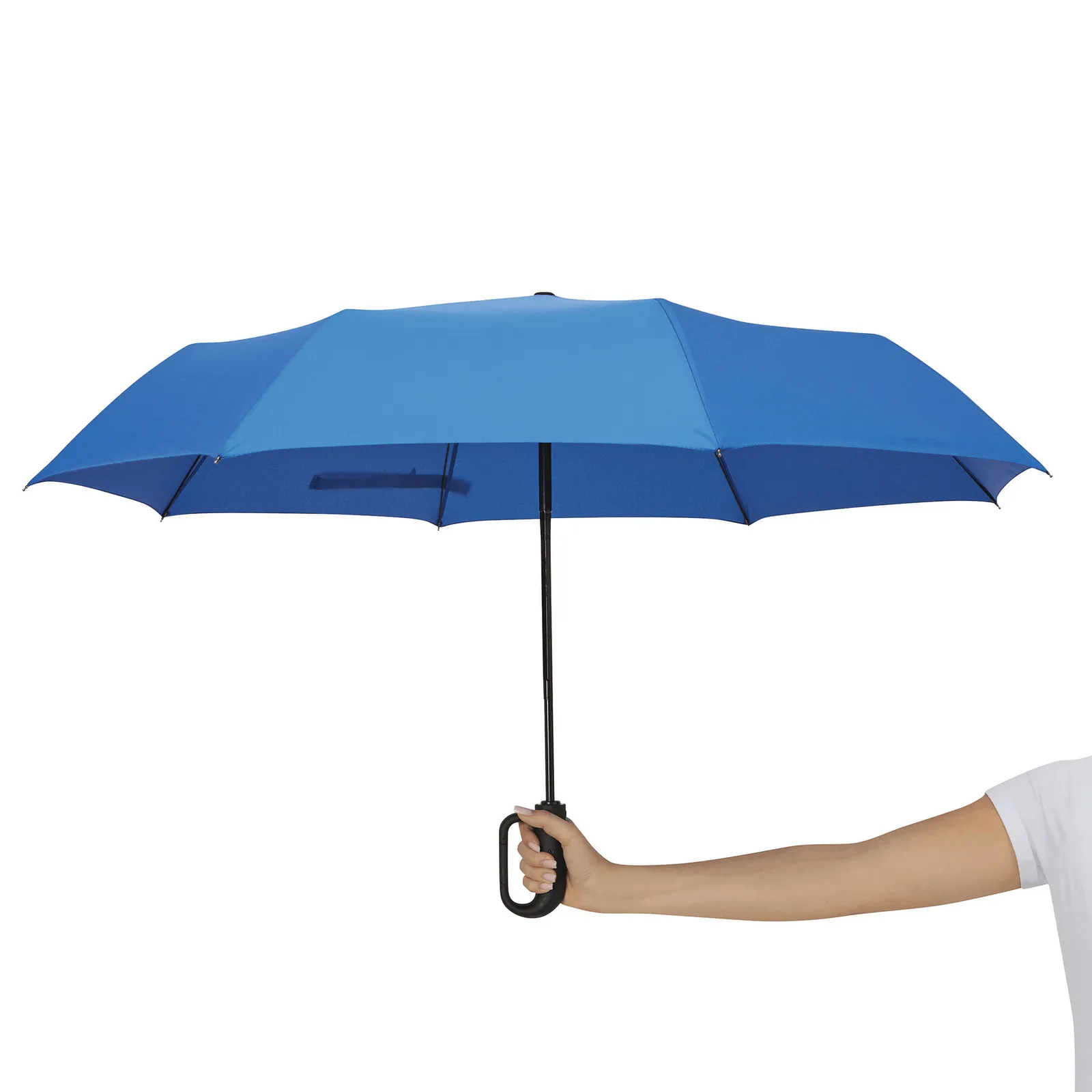 SCIROCCO - Vollautomatischer Windproof-Taschenschirm, blau – Bild 9