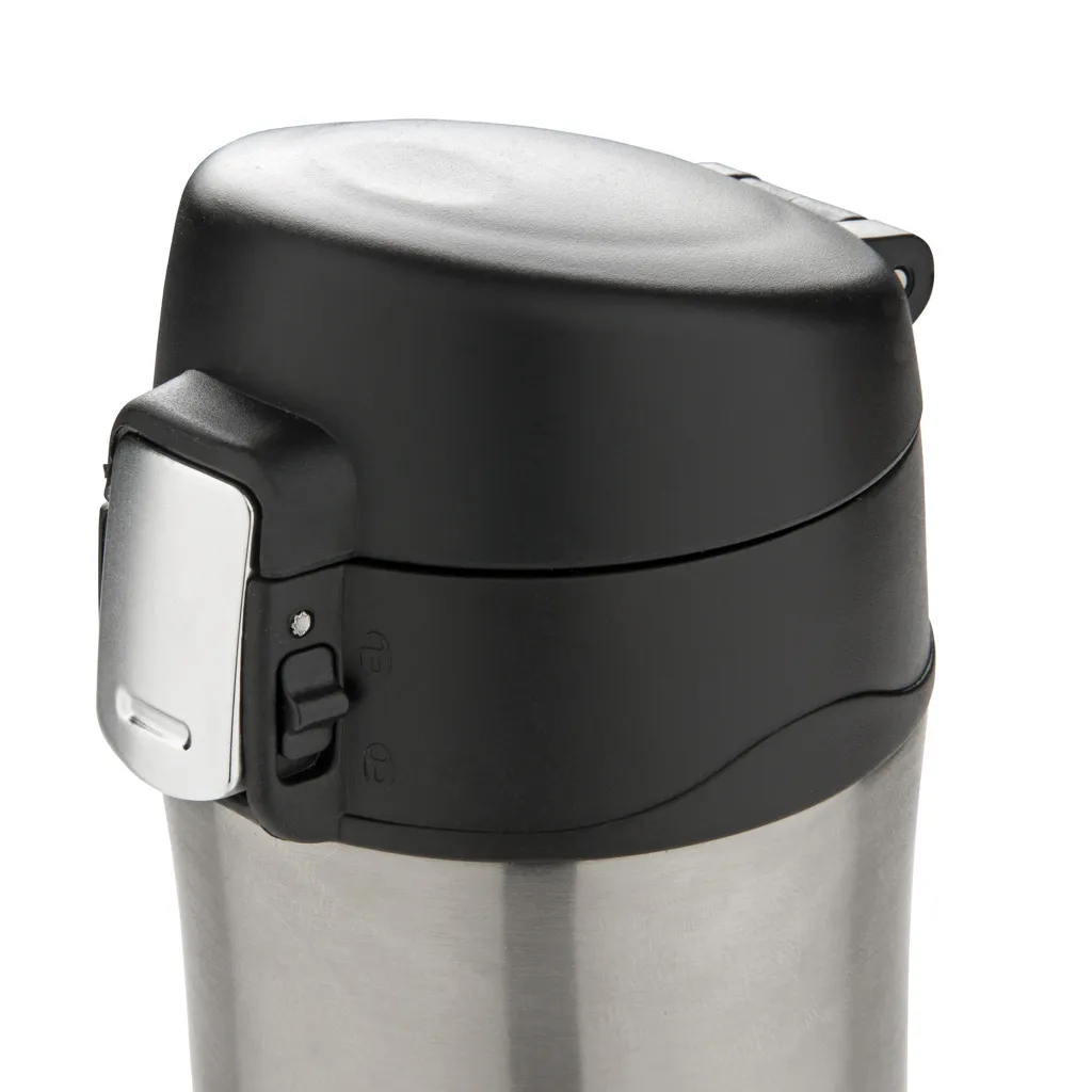 Easy-Lock Vakuum-Becher aus RCS recyceltem Stainless-Steel, silber – Bild 3