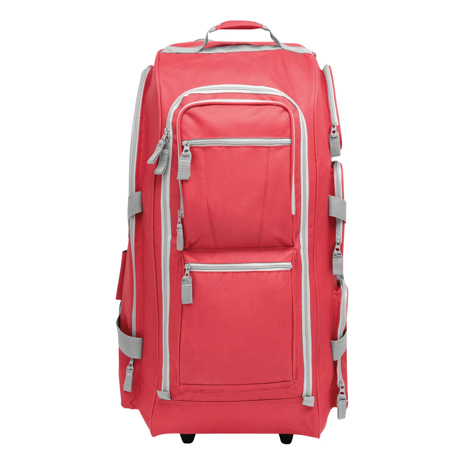 9P - Trolley-Reisetasche, grau, rot – Bild 3