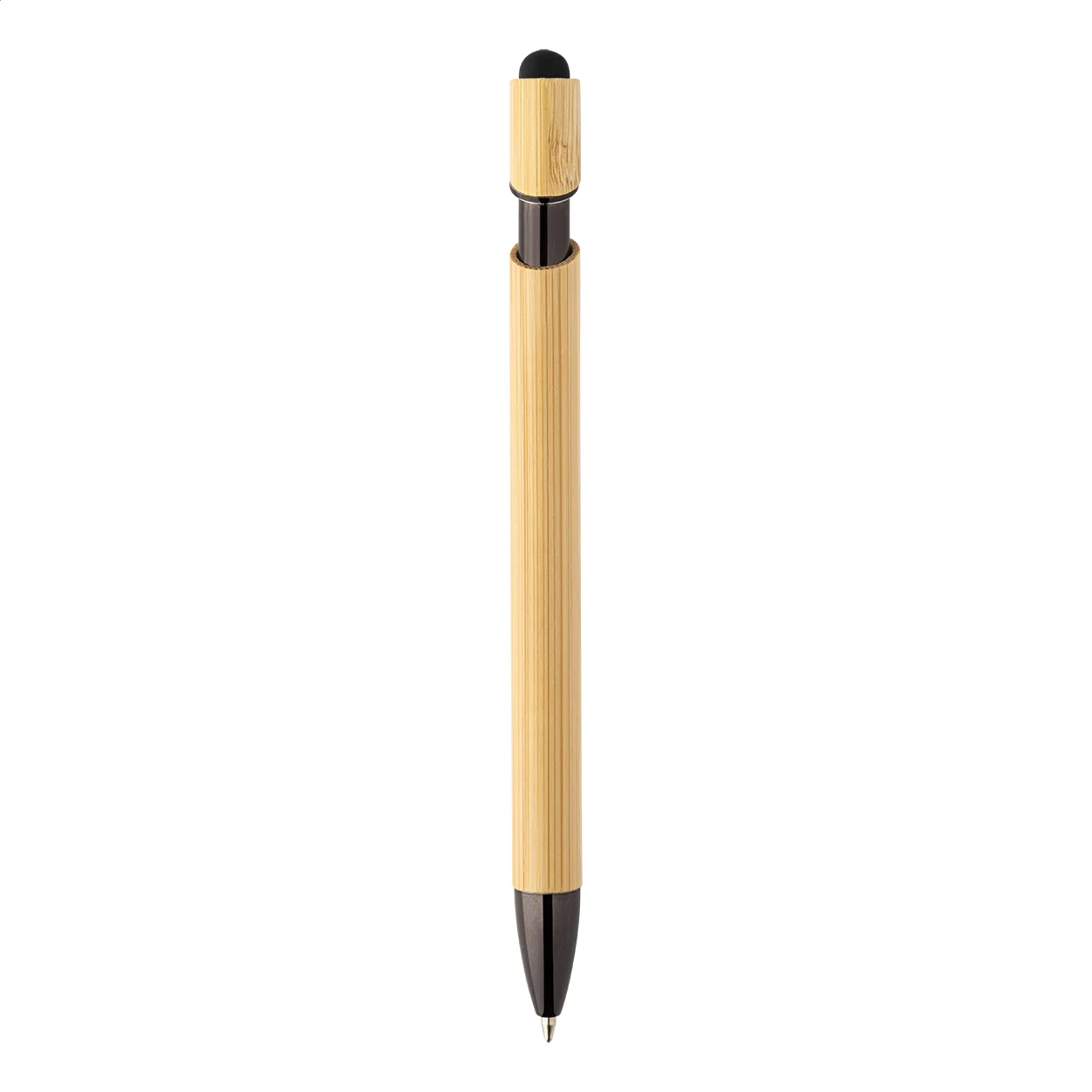 Touchpen-Kugelschreiber Tonnel Boo, schwarz – Bild 2