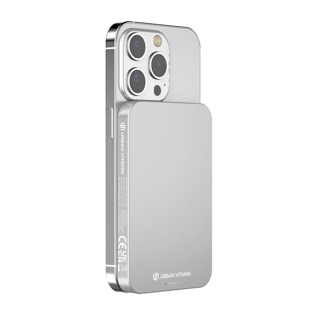 Urban Vitamin Richmond 5000mAh Powerbank aus RCS Plastik/Alu, silber – Bild 2