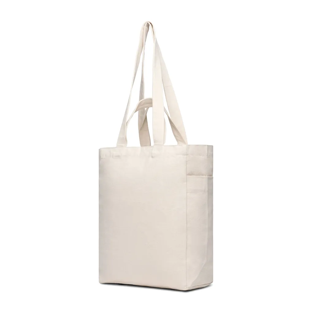 VINGA Hilo AWARE™ Tasche mit Reißverschluss aus rec. Canvas, off white – Bild 6