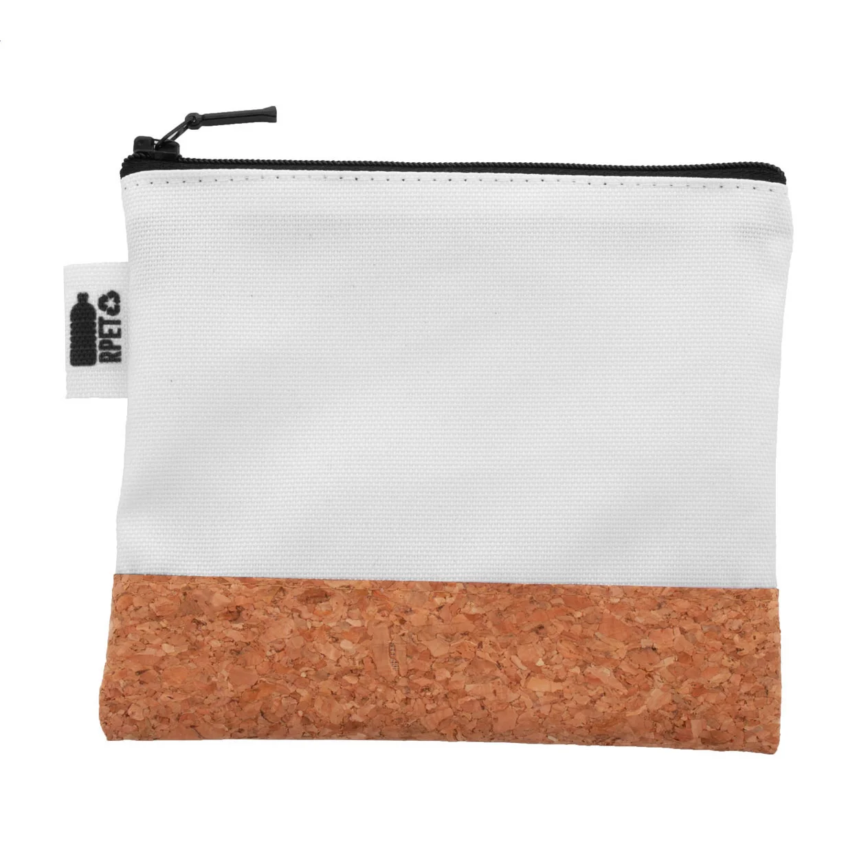 Individuelle Kosmetiktasche CreaBeauty Cork S RPET, schwarz, natur – Bild 3