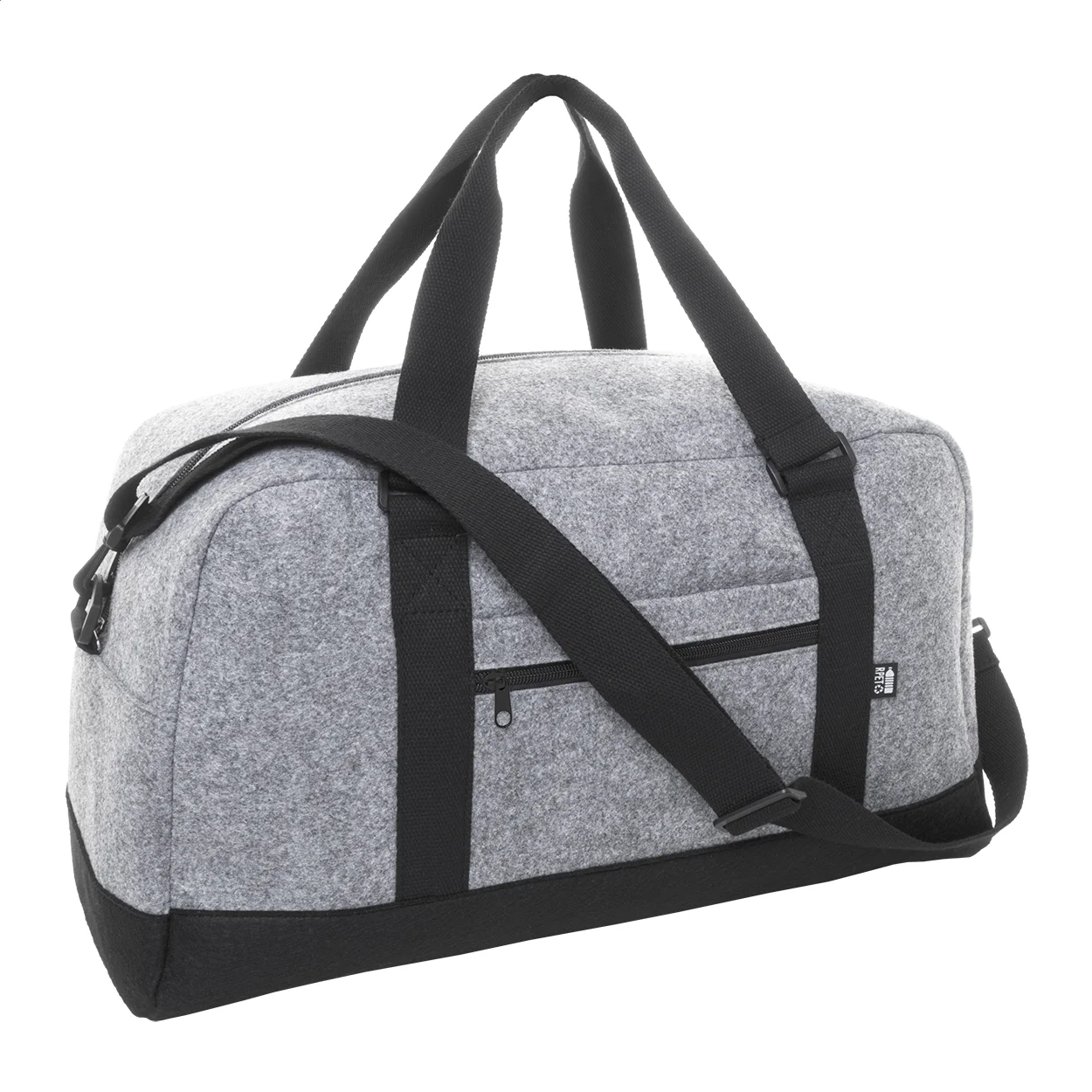 RPET-Filz-Sporttasche Refelt Travel, grau – Bild 3