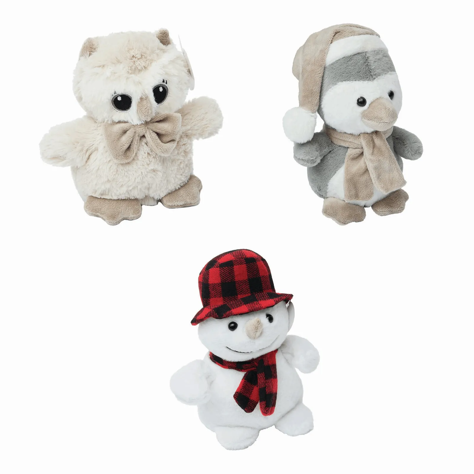 JOHANN - Plüsch-Schneemann rot, weiß, rot, weiß – Bild 5