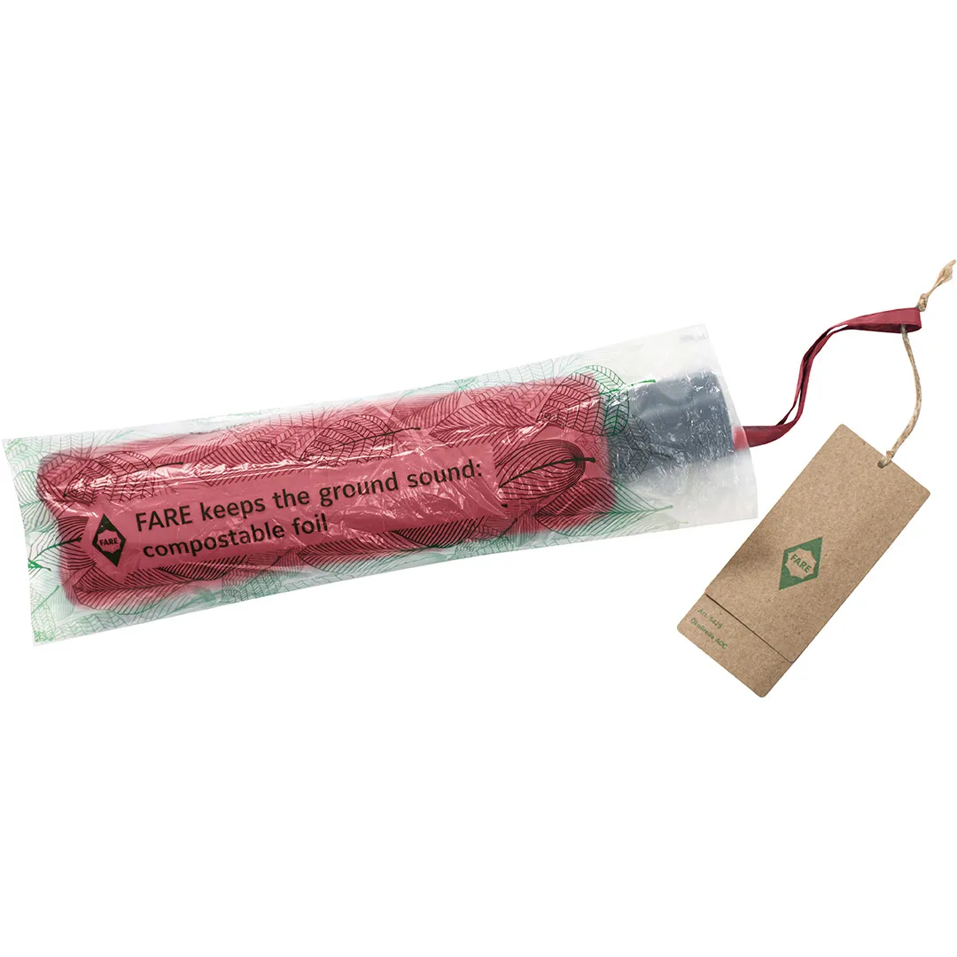 Taschenschirm ÖkoBrella, Ø 98 cm, Länge 27 cm, rot wS – Bild 6