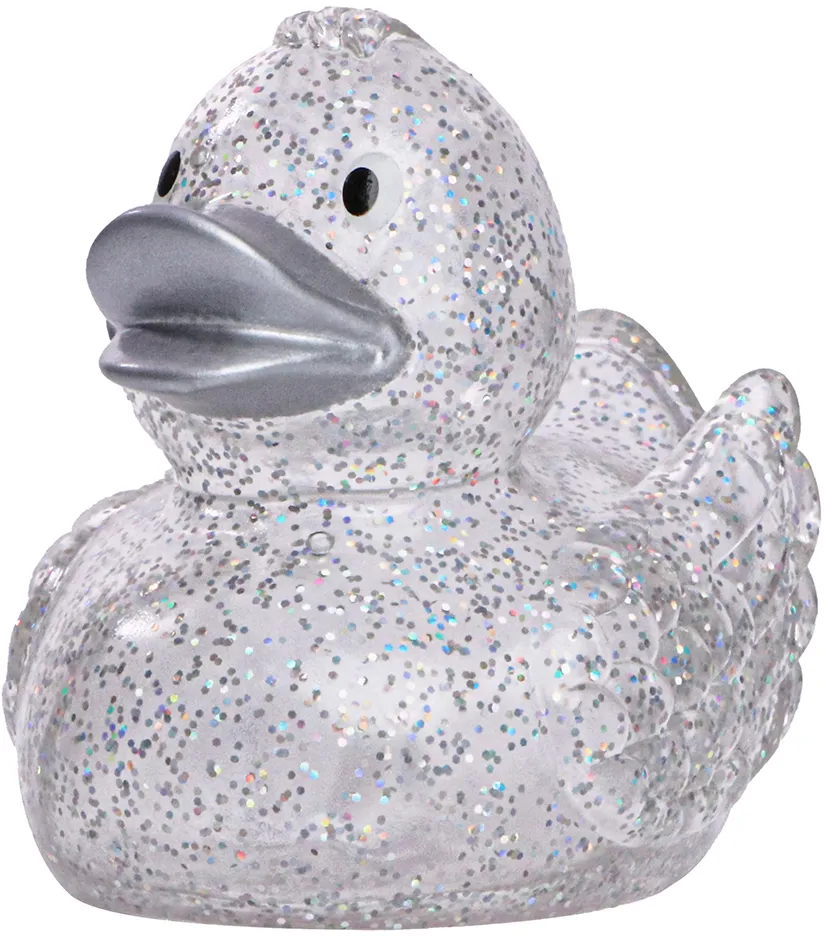 Quietsche-Ente 5,5–9,5 cm, glitzer/silber – Bild 4