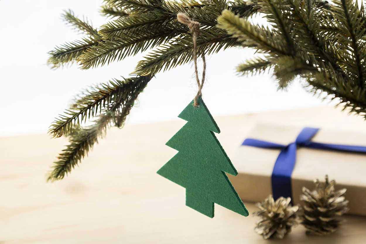 RPET Weihnachtsbaumschmuck, Schneeflocke Joulox, grün – Bild 2