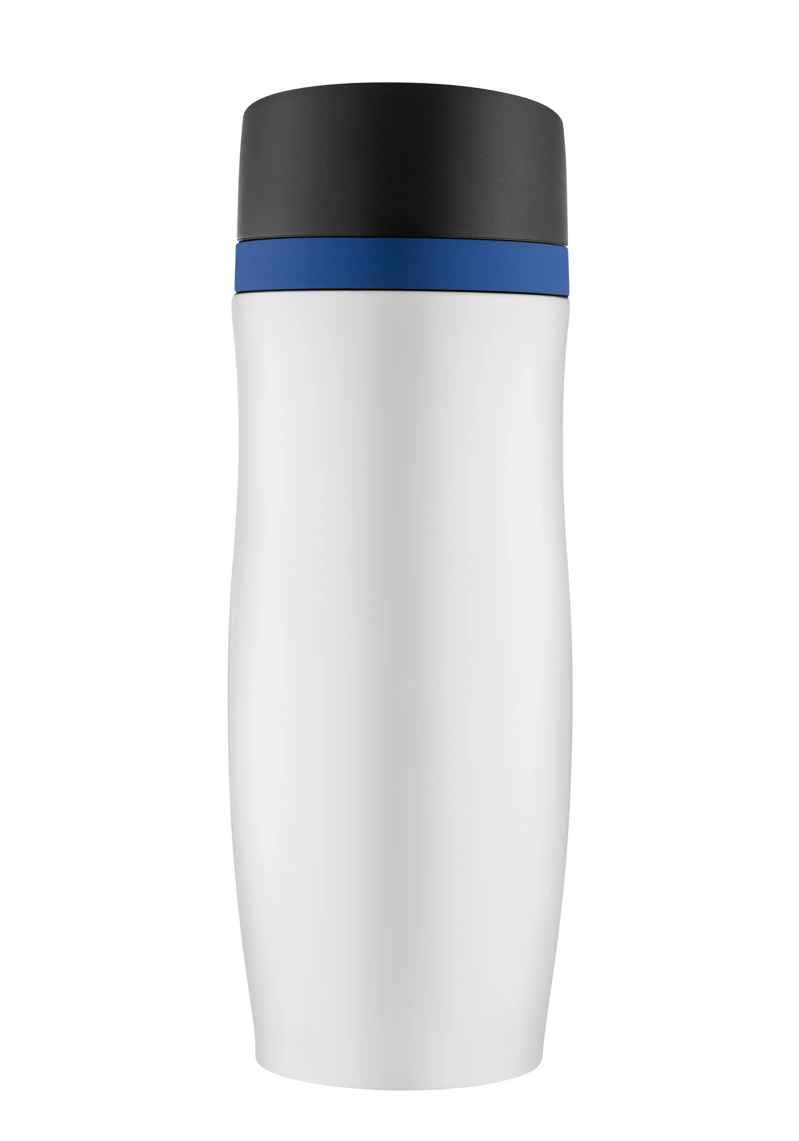 Thermobecher "CremaExtensa" weiß/Ring schwarz, weiß/blau – Bild 2