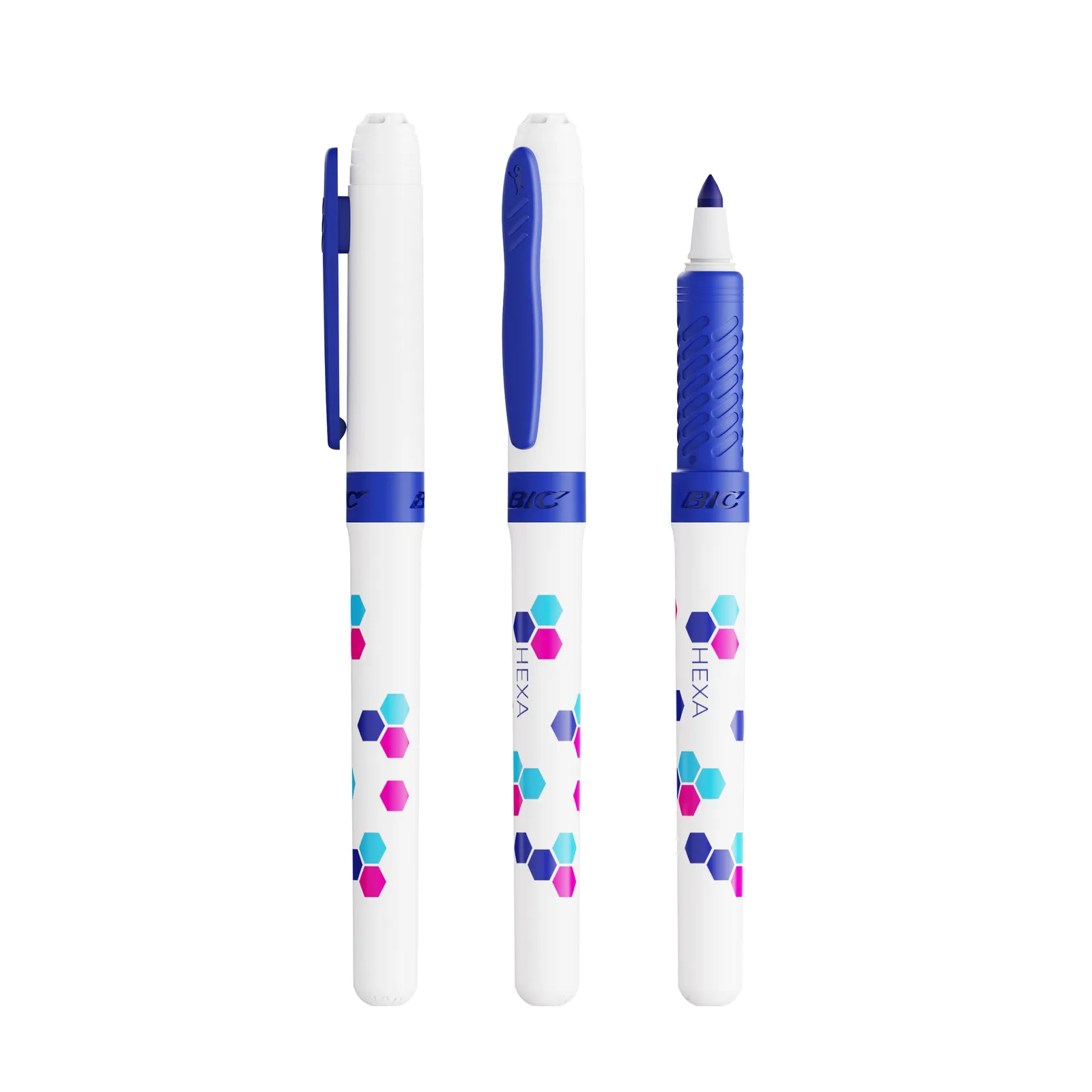 BIC® Mark-it Permanent Marker, Weiß/Blau – Bild 2