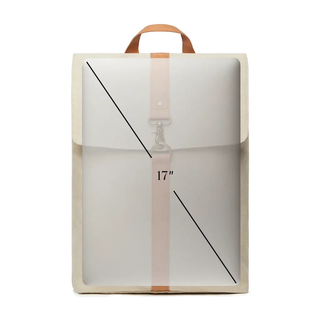 VINGA Bosler Rucksack aus GRS recyceltem Canvas, beige – Bild 4