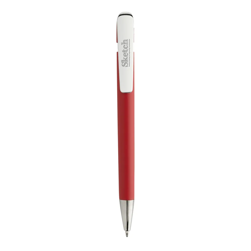 Glide GRS-zertifizierter rABS Stift mit Metallclip, rot – Bild 3