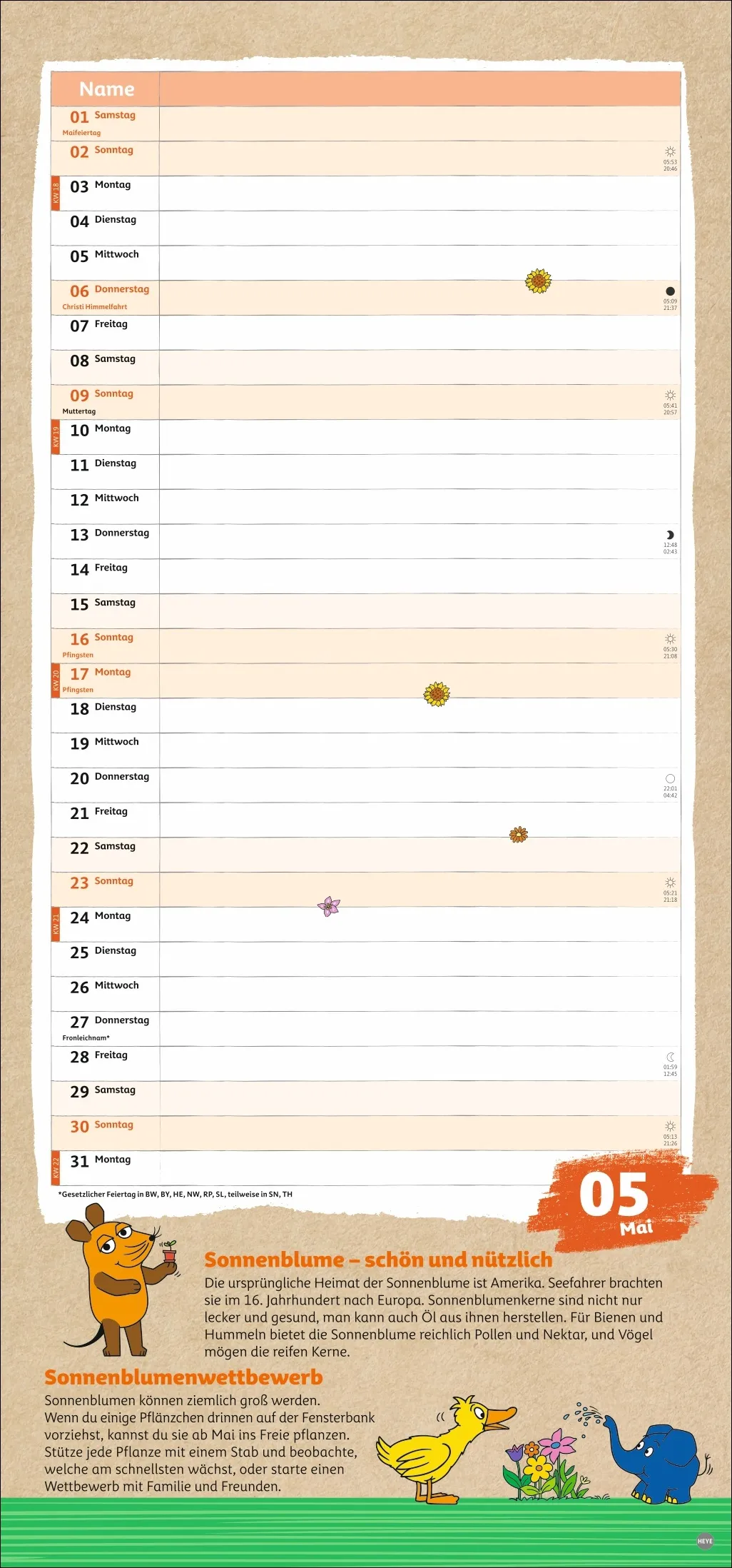Nachhaltig Planen mit der Maus Wandkalender 2027 – Bild 6