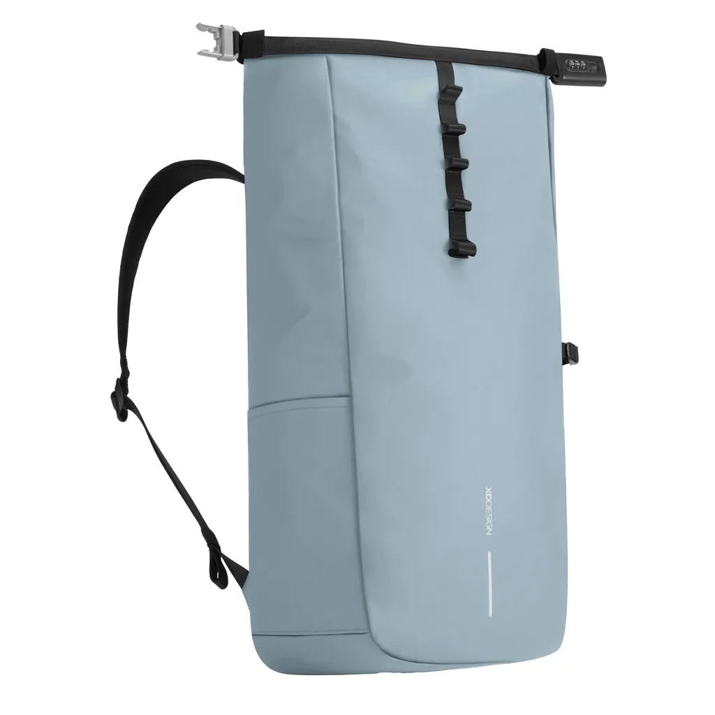 Urban wasserabweisender Anti-Diebstahl Rucksack, blau – Bild 6