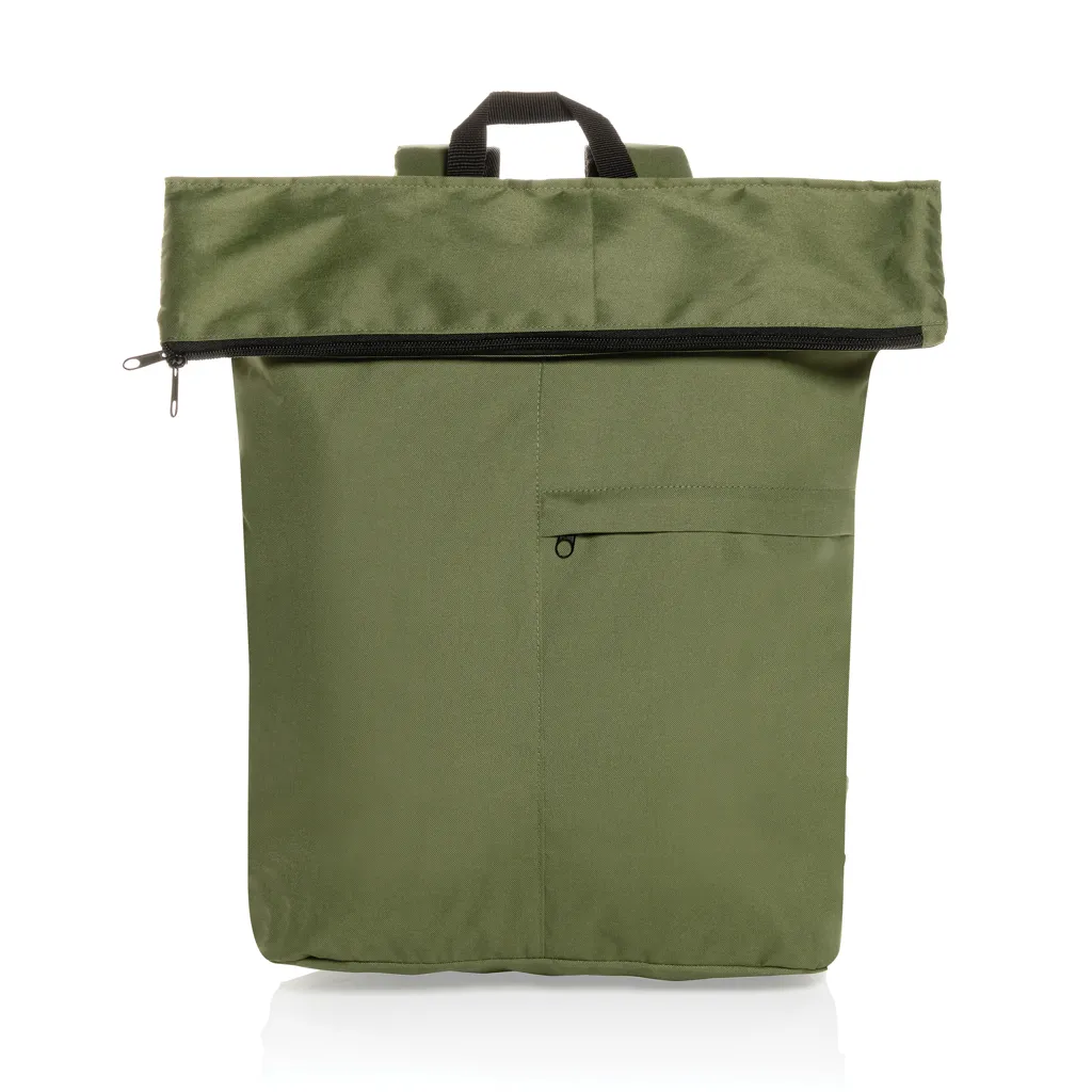 Dillon AWARE™ RPET faltbarer Lightweight-Rucksack, grün – Bild 2