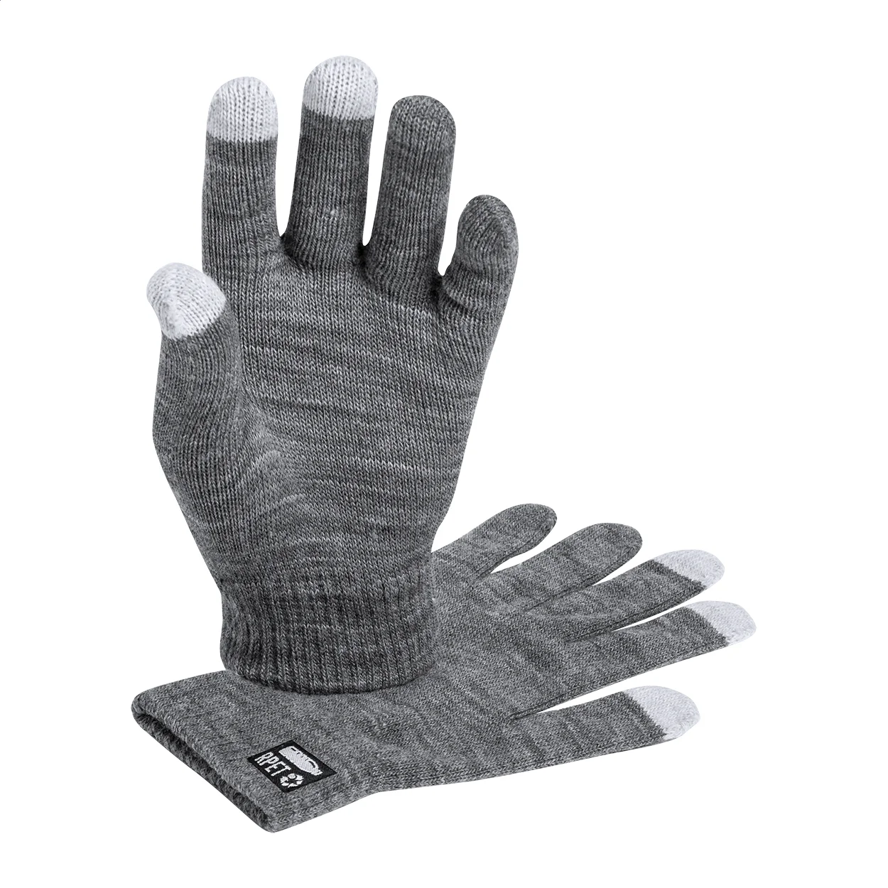 RPET Touchscreen-Handschuhe Retap, aschgrau – Bild 2