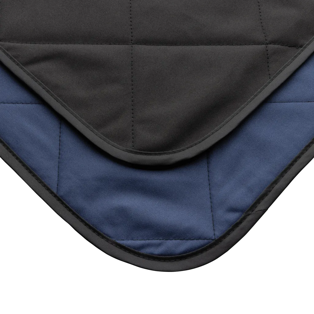 Impact Aware™ RPET faltbare, gesteppte Picknickdecke, schwarz – Bild 3