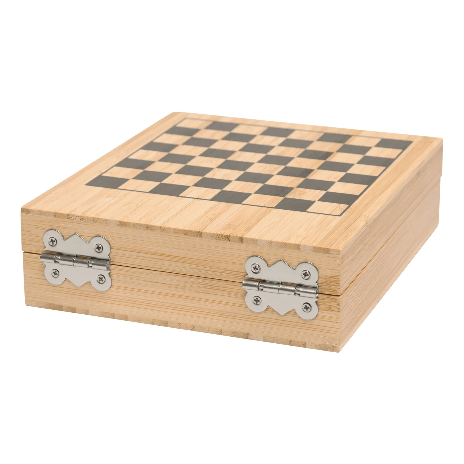 BAMBOO CHESS - Weinset mit Schachspiel braun, braun – Bild 4